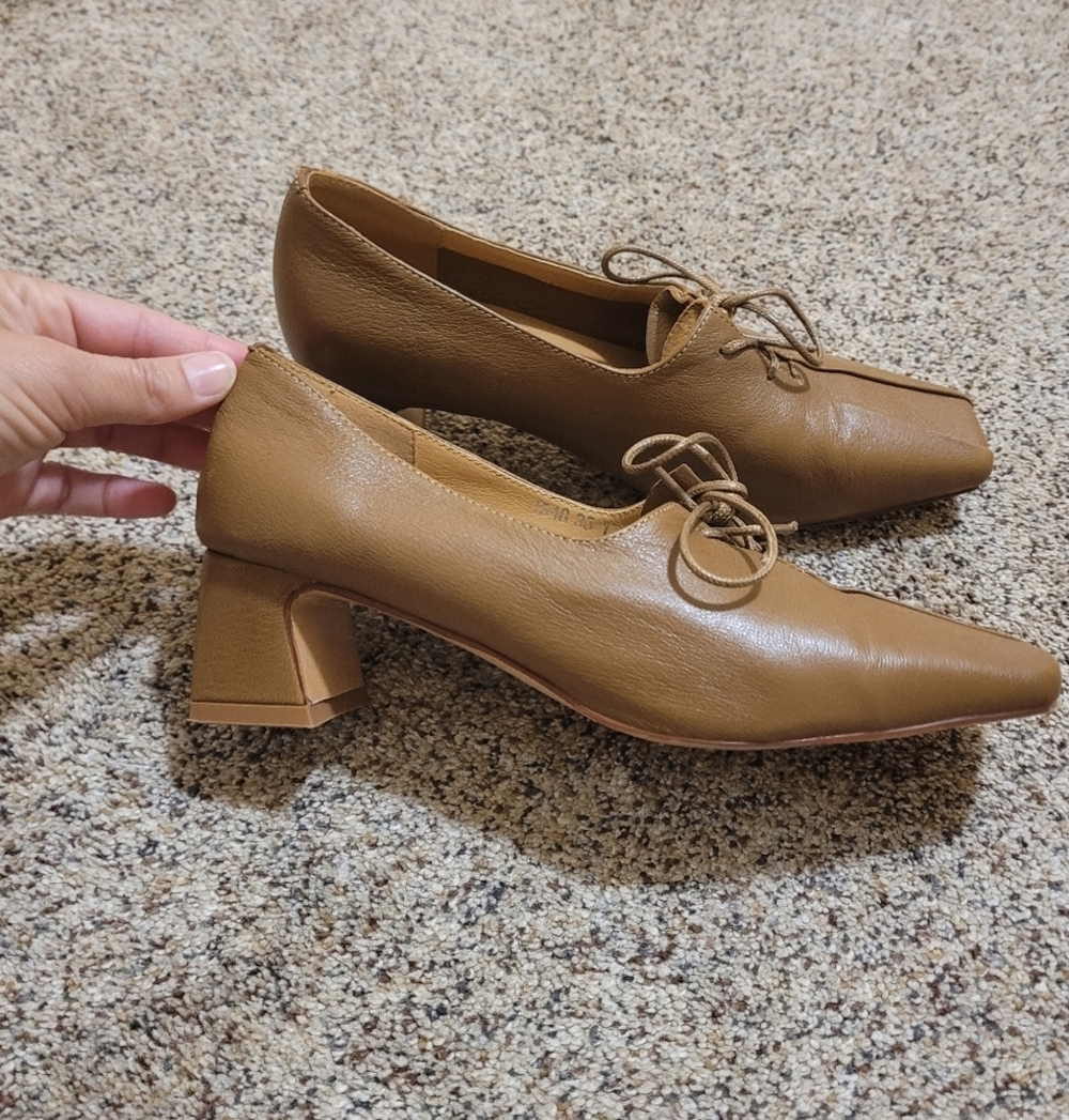 CHIKO Belva Square Toe Block Heel Oxfords Shoes Size 6 - Picture 4 of 7